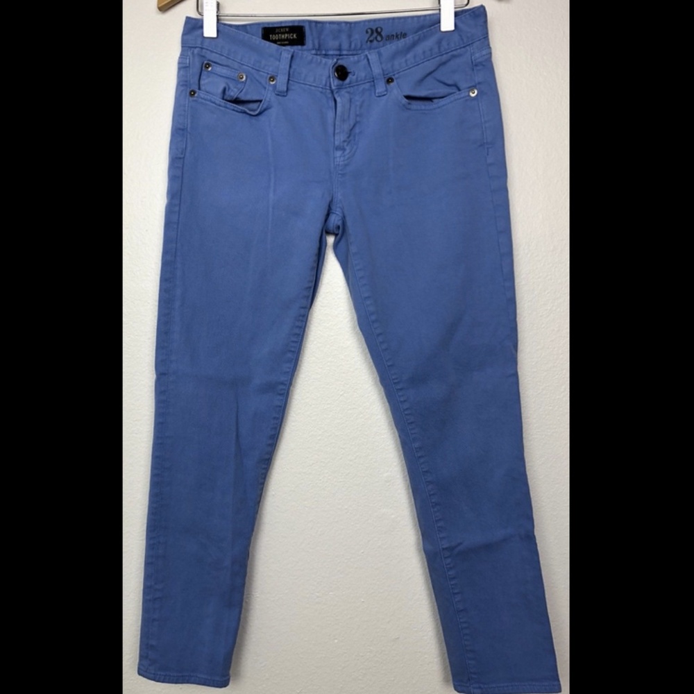 J.Crew Womens Jeans Blue Toothpick Ankle Size 28 - Picture 2 of 4